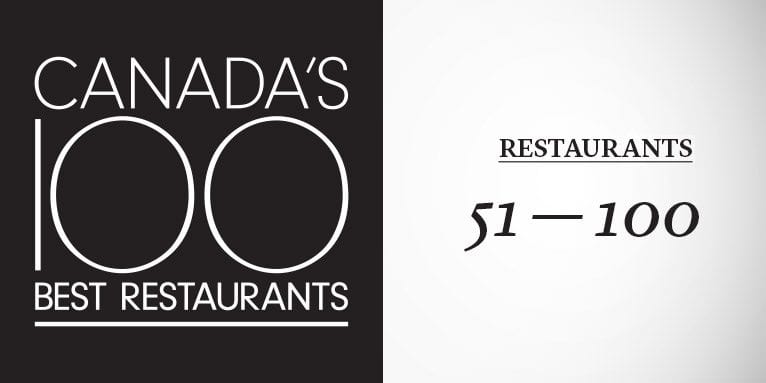 Canada’s Best Restaurants 2015 (51-100)