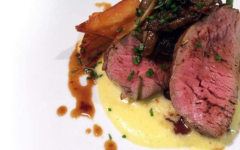 Roast Beef With Pommes Kennedy, Brown Butter Hollandaise & Mushroom Jus