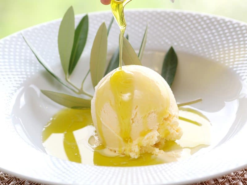 Olive oil gelato