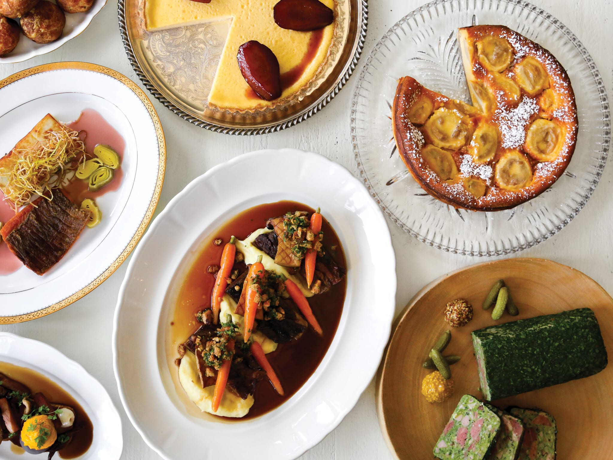 A selection of Francophile delicacies from the regional French menu series