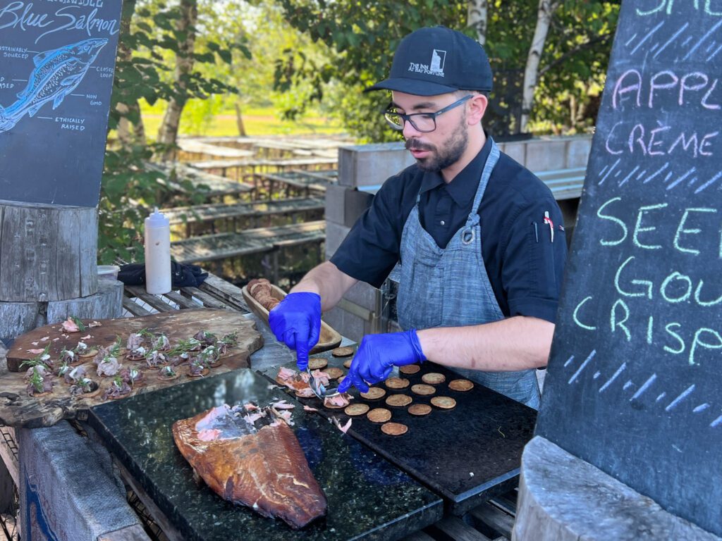 Chef Michael Smith’s immersive farm-to-table FireWorks extravaganza begins with drinks enjoyed while strolling the farm...