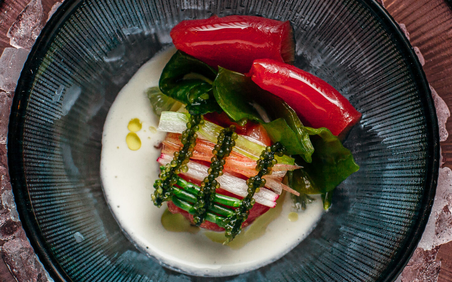 P.E.I. bluefin tuna, bok choy, seaweed.