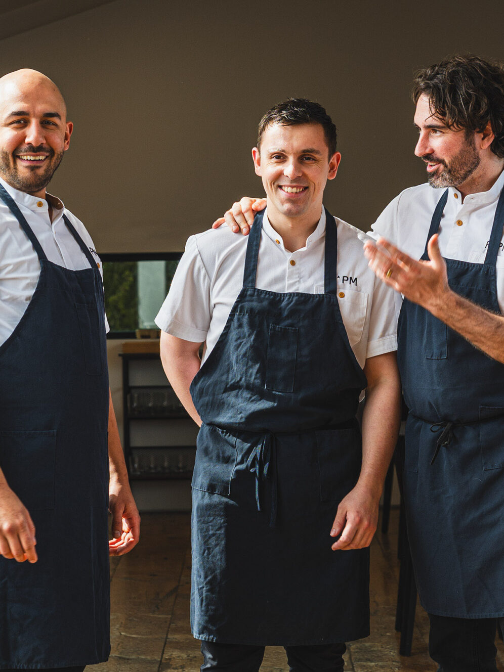 RPM owner-chefs Daniel Hadida (left) and Eric Robertson (right), with chef de cuisine Liam McLoughlin.